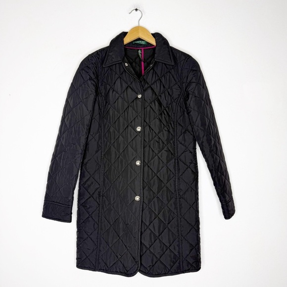 Ralph Lauren Jackets & Blazers - Lauren Ralph Lauren Quilted Coat Black Women’s Small Button Front Jacket